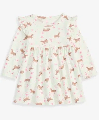 First Impressions Baby Toddler Girls Long Sleeve Horses Print Dress Macys Exclusive In White