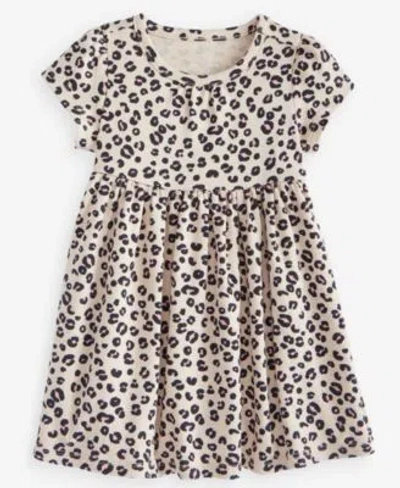First Impressions Baby Toddler Girls Short Sleeve Leopard Print Cotton Dress Macys Exclusive In Black