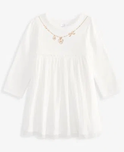 First Impressions Baby Toddler Girls Velour Necklace Dress Macys Exclusive In Purple
