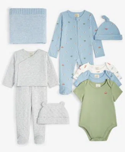 First Impressions Baby Travel Bodysuits Sweater Blanket Outfits Created For Macys In Slate Heather