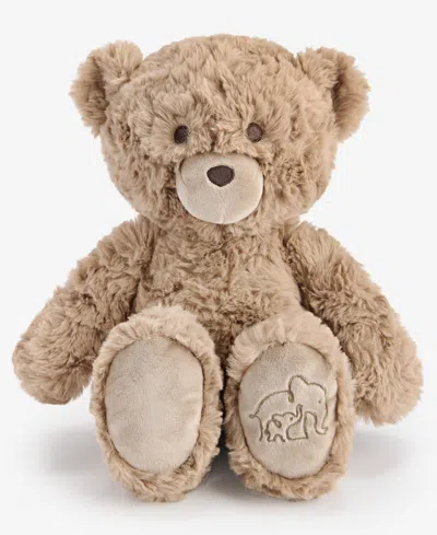 First Impressions Babies' Curly Fur Embroidered Teddy Bear, Macy's Exclusive In Blue