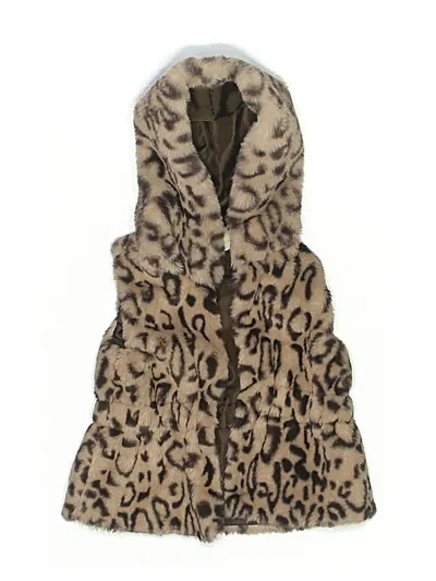 Pre-owned First Impressions Kids' Faux Fur Vest In Brown