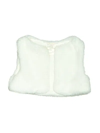 Pre-owned First Impressions Babies' Faux Fur Vest In Ivory