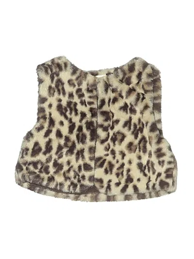 Pre-owned First Impressions Kids' Faux Fur Vest In Ivory