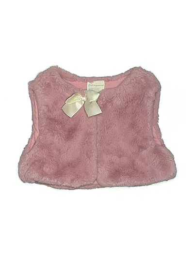 Pre-owned First Impressions Kids' Faux Fur Vest In Pink