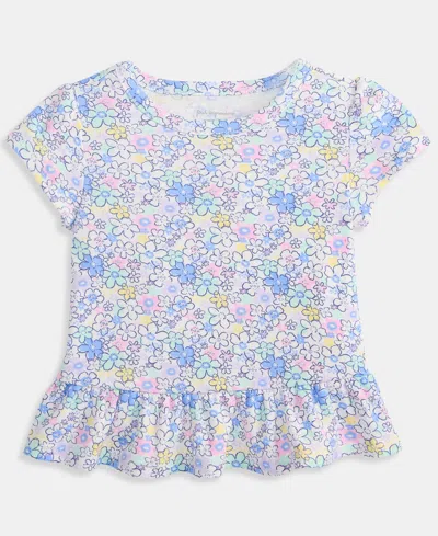 First Impressions Babies' Girls' Toddler 2t-4t Floral-print Peplum T-shirt, Macy's Exclusive In Multi