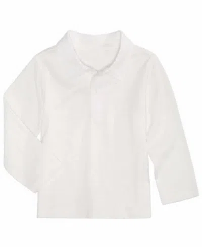 First Impressions Kids' Infant Boys Cotton Polo Shirt In Angel White