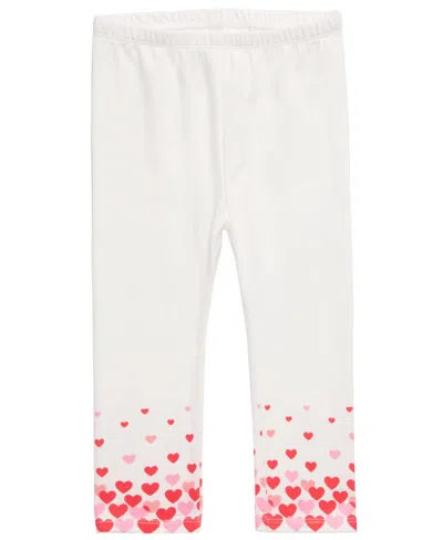 First Impressions Kids' Infant Girls Heart Print Leggings In Angel White In Neutral