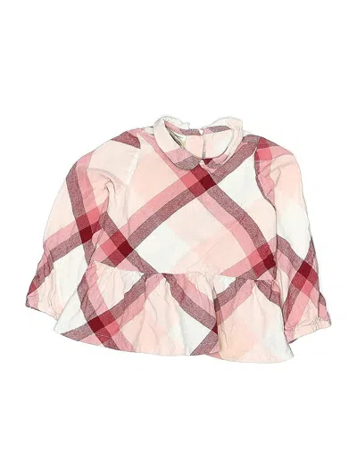 Pre-owned First Impressions Kids' Long Sleeve Blouse In Pink