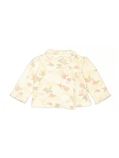 Pre-owned First Impressions Babies' Long Sleeve Blouse In White
