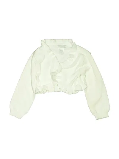 Pre-owned First Impressions Babies' Long Sleeve Blouse In White