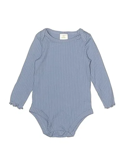 Pre-owned First Impressions Kids' Long Sleeve Onesie In Blue