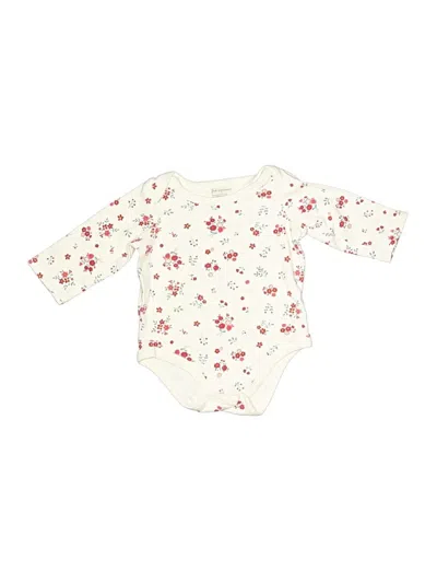 Pre-owned First Impressions Babies' Long Sleeve Onesie In Ivory