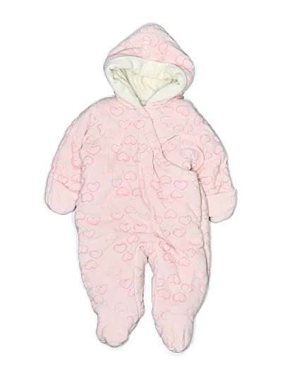 Pre-owned First Impressions Babies' Long Sleeve Onesie In Pink