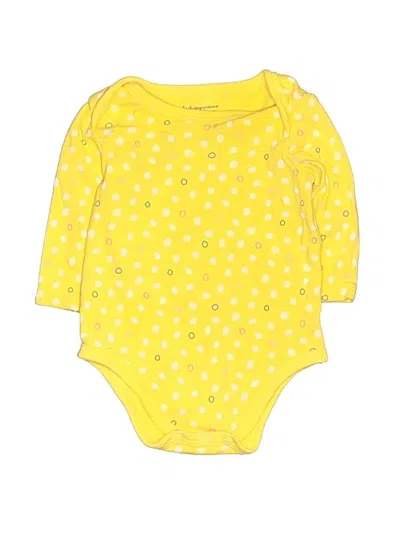 Pre-owned First Impressions Babies' Long Sleeve Onesie In Yellow