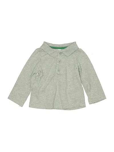 Pre-owned First Impressions Babies' Long Sleeve Polo Shirt In Gray