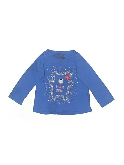 Pre-owned First Impressions Babies' Long Sleeve T-shirt In Blue