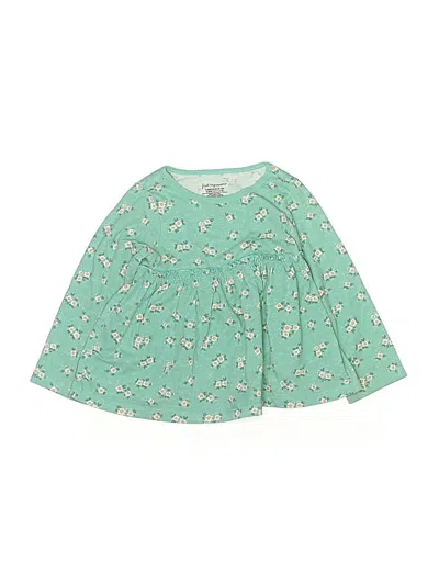 Pre-owned First Impressions Babies' Long Sleeve Top Green Crew Neck Tops