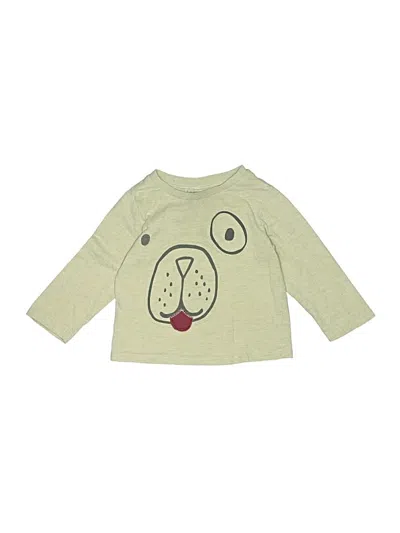 Pre-owned First Impressions Kids' Long Sleeve Top Green Crew Neck Tops