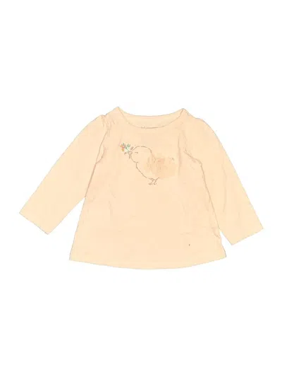 Pre-owned First Impressions Babies' Long Sleeve Top Tan Crew Neck Tops