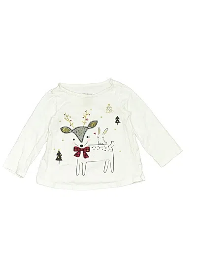 Pre-owned First Impressions Babies' Long Sleeve T-shirt In Ivory
