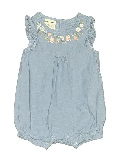 Pre-owned First Impressions Babies' Short Sleeve Onesie In Blue