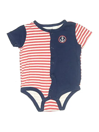 Pre-owned First Impressions Babies' Short Sleeve Onesie In Blue