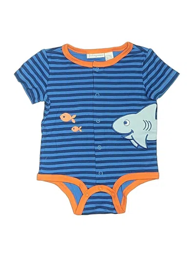 Pre-owned First Impressions Babies' Short Sleeve Onesie In Blue