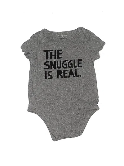 Pre-owned First Impressions Kids' Short Sleeve Onesie In Gray
