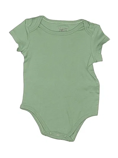 Pre-owned First Impressions Babies' Short Sleeve Onesie In Green