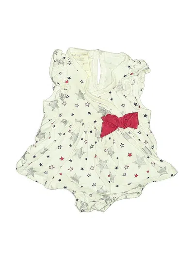 Pre-owned First Impressions Babies' Short Sleeve Onesie In Ivory