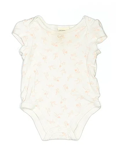 Pre-owned First Impressions Babies' Short Sleeve Onesie In Ivory