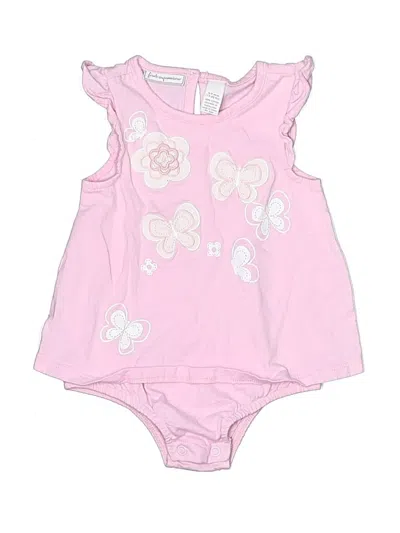 Pre-owned First Impressions Babies' Short Sleeve Onesie In Pink