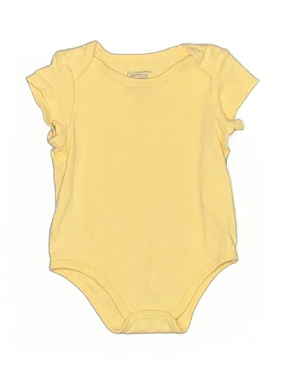 Pre-owned First Impressions Kids' Short Sleeve Onesie In Yellow