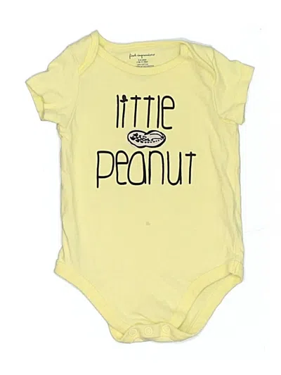 Pre-owned First Impressions Babies' Short Sleeve Onesie In Yellow