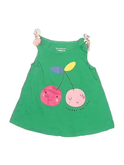 Pre-owned First Impressions Babies' Sleeveless Top Green Sweetheart Neckline Tops