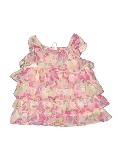 Pre-owned First Impressions Babies' Sleeveless Top Pink Ruffles Neckline Tops