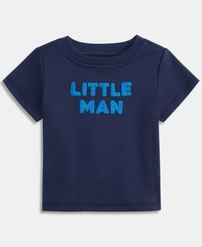 First Impressions Babies' Toddler Boys' 2t-4t Little Man T-shirt, Macy's Exclusive In Blue