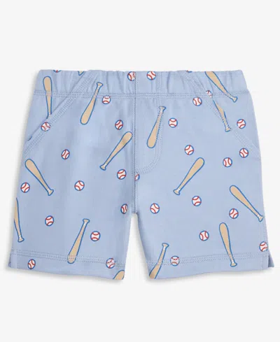 First Impressions Babies' Toddler Boys' 2t-4t Mix & Match Baseball-print French Terry Shorts, Macy's Exclusive In Blue