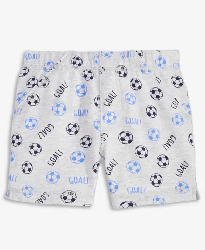 First Impressions Babies' Toddler Boys' 2t-4t Mix & Match Soccer Goal Printed Shorts, Macy's Exclusive In Gray