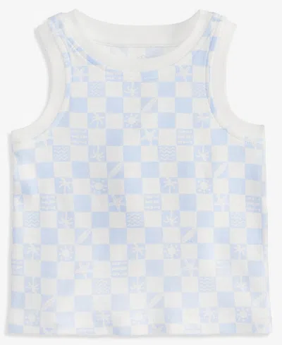 First Impressions Babies' Toddler Boys' 2t-4t Mix & Match Tile-print Tank Top, Macy's Exclusive In Blue