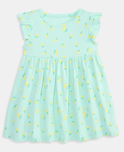 First Impressions Babies' Toddler Girls' 2t-4t Lemon Toss Printed Dress, Macy's Exclusive In Green