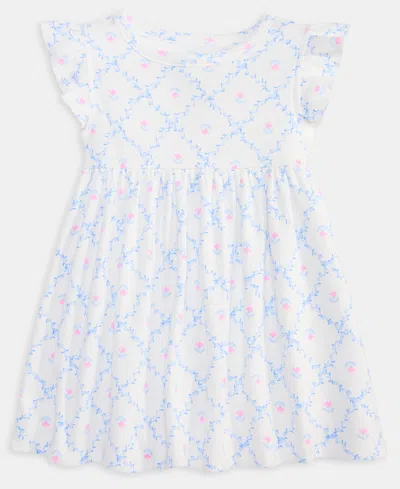 First Impressions Baby Girls Floral Print Dress Soft Sole Metallic Ballet Flats Macys Exclusive In Multi