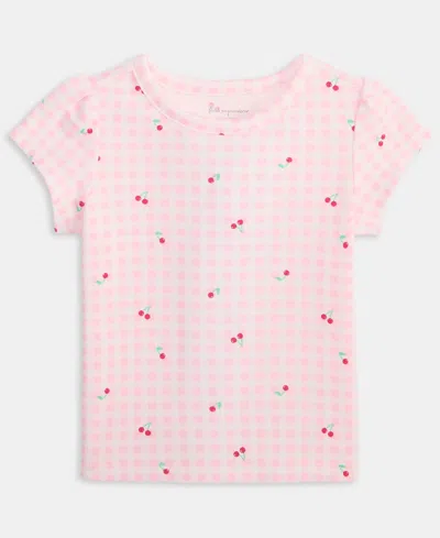First Impressions Babies' Toddler Girls' 2t-4t Mix And Match Cherry Gingham Print T-shirt, Macy's Exclusive In Pink