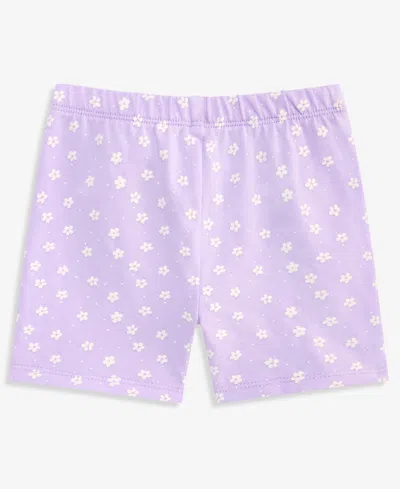 First Impressions Babies' Toddler Girls' 2t-4t Mix & Match Ditsy-floral-print Biker Shorts, Macy's Exclusive In Purple