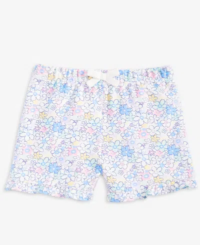 First Impressions Babies' Toddler Girls' 2t-4t Mix And Match French Terry Floral-print Shorts, Macy's Exclusive In Blue