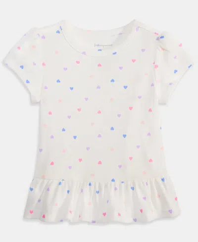 First Impressions Babies' Toddler Girls' 2t-4t Mix And Match Heart-print Peplum T-shirt, Macy's Exclusive In White