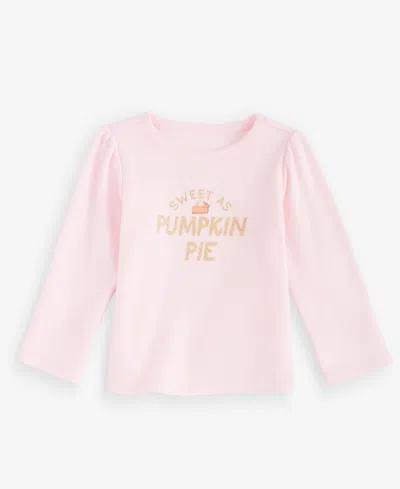 First Impressions Babies' Toddler Girls' 2t-4t Mix & Match Long-sleeve Pumpkin Pie T-shirt, Macy's Exclusive In Pink