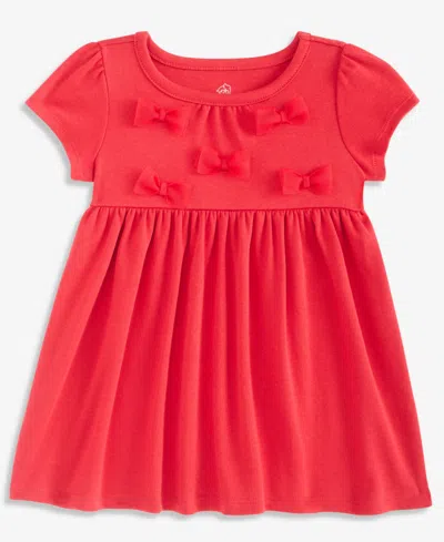 First Impressions Babies' Toddler Girls' 2t-4t Short-sleeve Bows Dress, Macy's Exclusive In Ruby Red