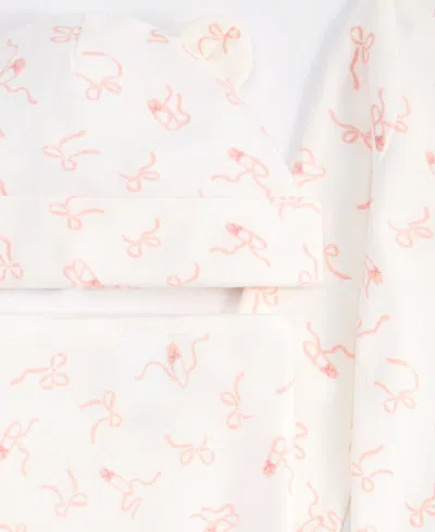 First Impressions Babies' Unisex Hat, Coverall & Blanket 3-piece Gift Box Set, Created For Macy's In Pink Ballerina Print